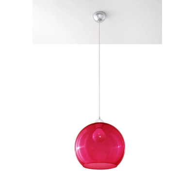 BALL lampa wisząca czerwona Sollux lighting